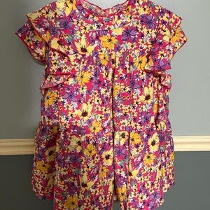 Floral Ruffle Sleeve Dress